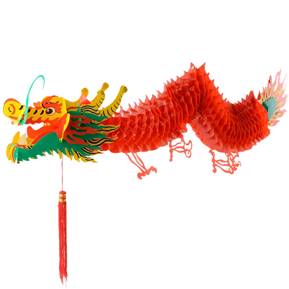 

Chinese New Year Decoration Dragon Adornment Festival Upholstery Trim Indoor Spring Scene Pendant Style 3D Paper Ceiling