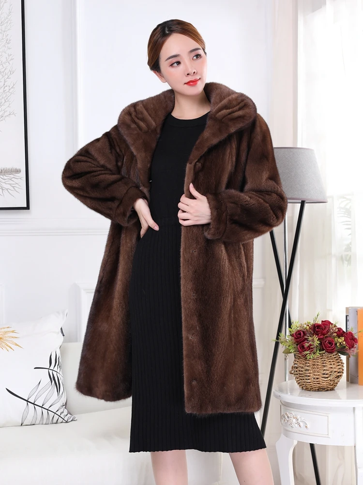 Genuine Winter Women's Cold Coat Women's Winter Coats Fur Thick Winter Office Lady Other Fur Yes Real Fur Long Coat enlarge