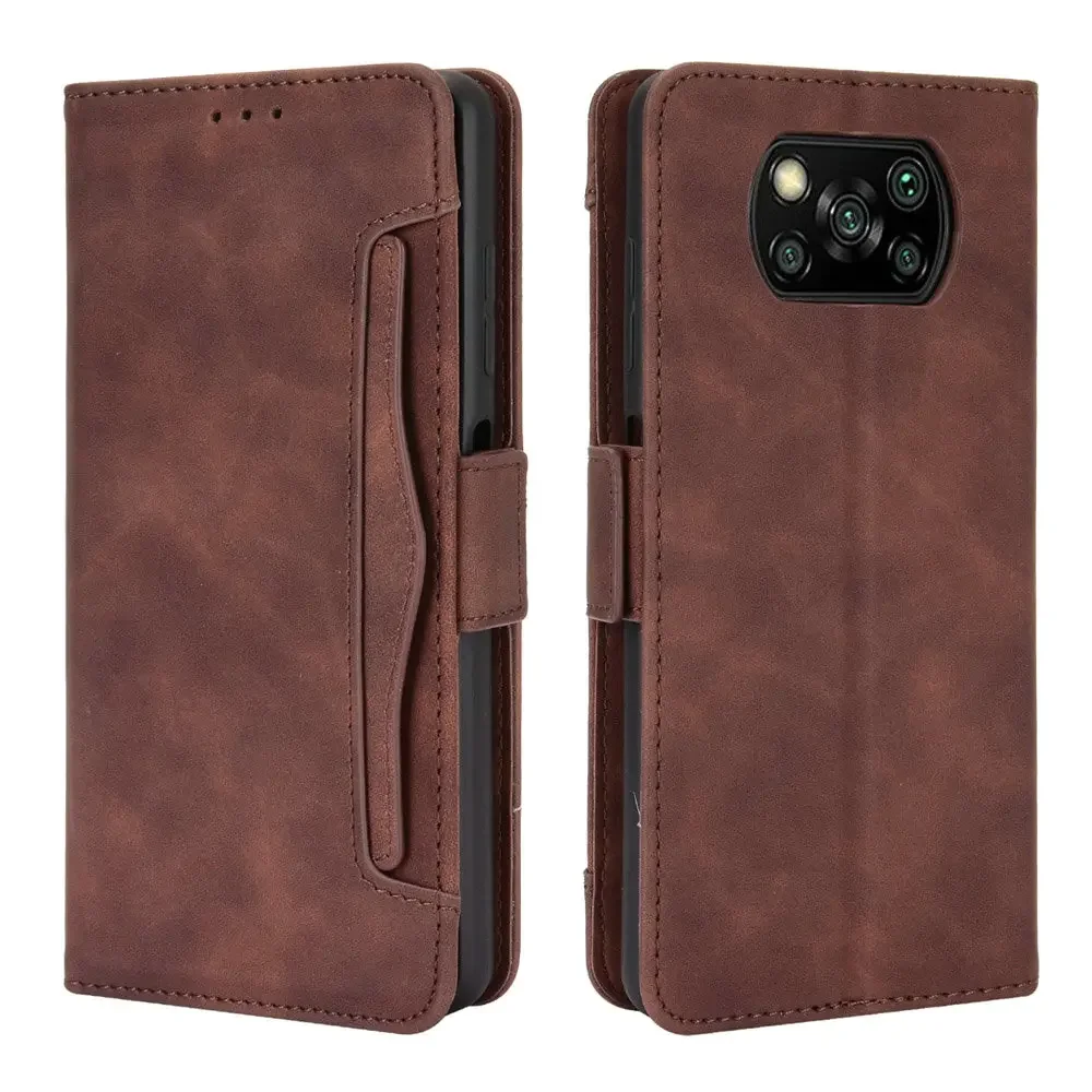 Флип-чехол для Xiaomi Poco X3 Pro чехол C40 C51 M4 F3 GT F4 X 3 искусственная кожа слот карт съемный