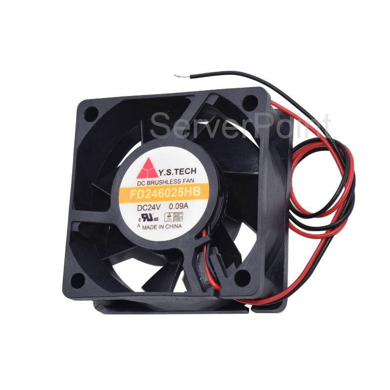 Кулер для сервера FD246025HB, квадратный двухконтактный вентилятор для Y.S TECH DC 24 В 0,09a 60x60x25 мм