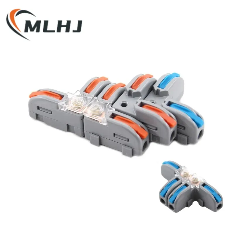

L T-Type Electrical Wire Connectors Quick Splitter 2 4 Pin Universal Wiring Cable Lighting Splicing Terminal Push-in Connector