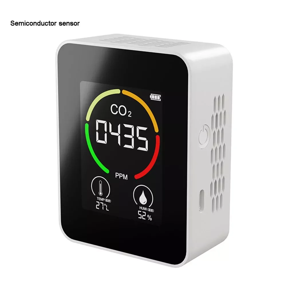 

Air Monitor CO2 Carbon Dioxide Detector Greenhouse Warehouse Air Quality Temperature Humidity Monitor Fast Measurement White