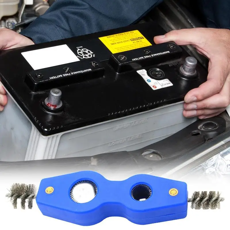 

4 In 1 Car Cleaning Brush Battery Terminal Protector Battery Terminal Cleaning Brush Car Marine Boat Car Battery Brush Durable