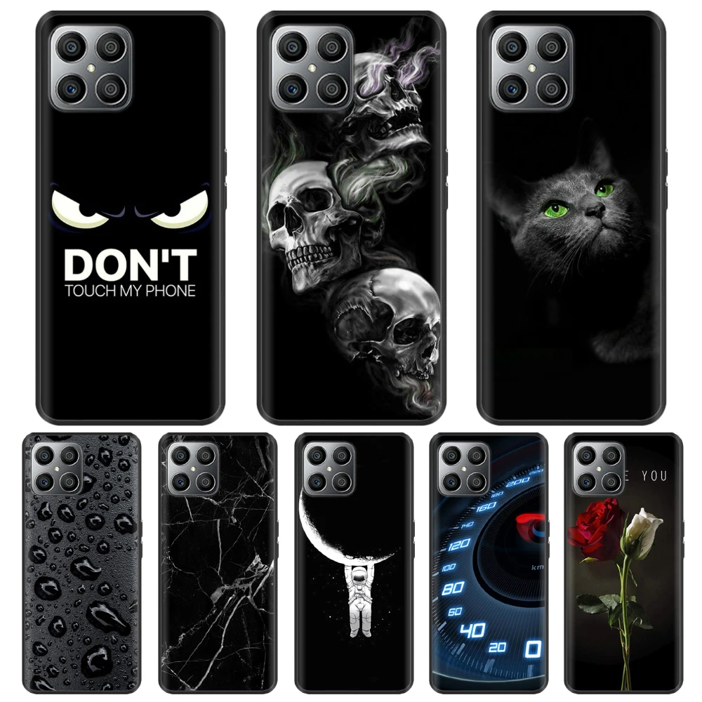 

For Honor X8 Case Fundas Honor X8 2022 Silicone TPU Soft Protective Honor X8 X 8 Phone Cases Cover Shockproof Bumper 2022 Cat