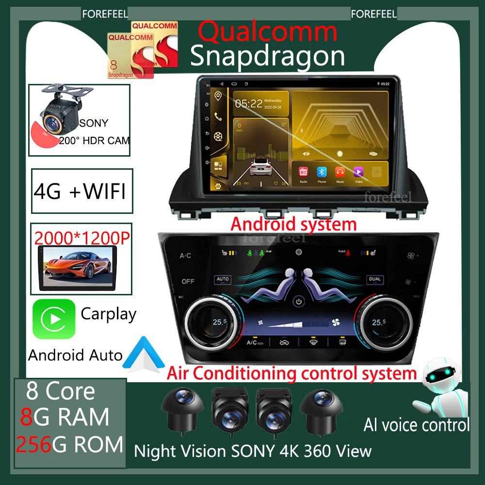 

Автомагнитола Qualcomm QLED BT Android 12 для Mazda CX-4 CX4 CX 4 2016 2017 2018, автомобильный радиоприемник, автомобильный навигатор, GPS, мультимедийный видеоплеер