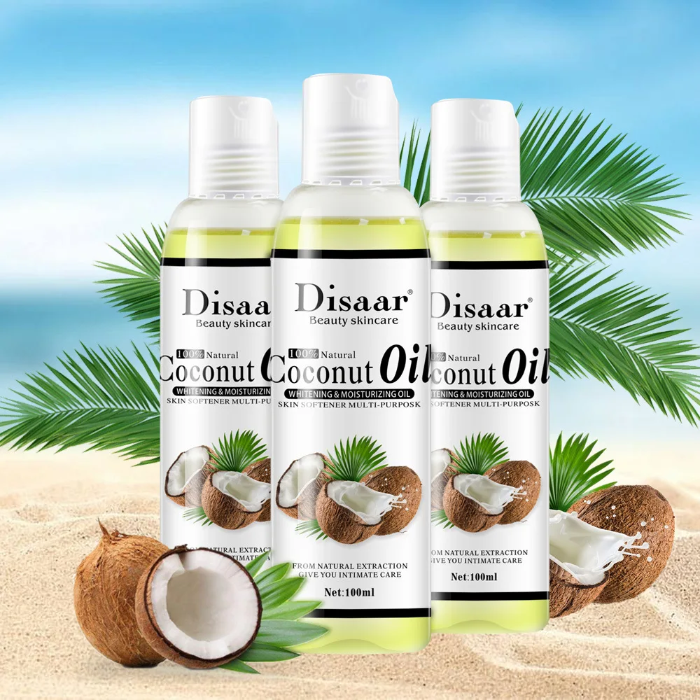 

1pcs 100ml Natural Organic Extra Virgin Coconut Oil Thailand Best Cold Press Skin Hair Care Massage Oil Relaxation Product