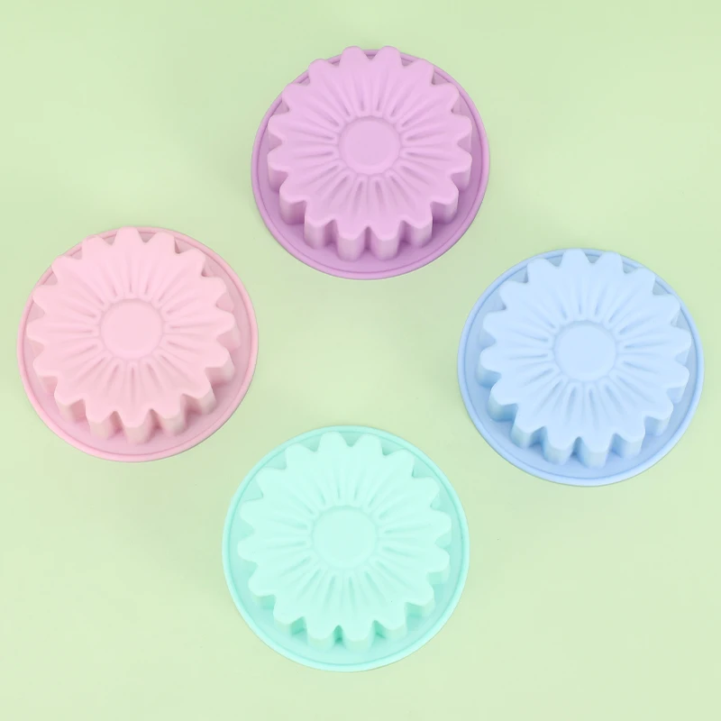 

Flower-shaped Silicone Mold Food Grade Cake Baking Pan Toast Bread Mousse Jelly Muffin Pastry Soap Candle Kitchen Accessory