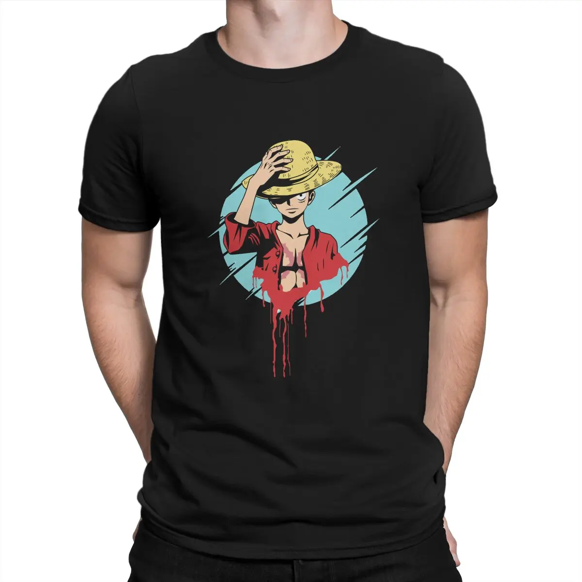 

Luffy TShirt For Men ONE PIECE Clothing Style Polyester T Shirt Homme