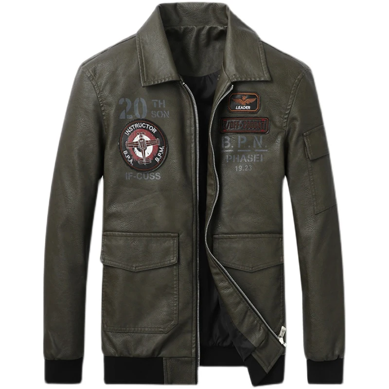 

Spring Genuine Leather Pilot Bomber Rider Motorcycle B3 Jacket Husband Men Natural Leather Authentic Sheep Coat Avirex Clothing