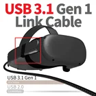 3 м, 5 м, 6 м Тип USB C кабель для Oculus квест 1 2 Link совместимы Очки виртуальной реальности VR для передачи данных и быстрой зарядки зарядное устройство USB 3,1 кабель с разъемами типа C и USB C адаптер