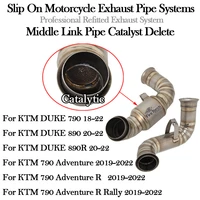 slip on motorcycle exhaust titanium alloy middle link pipe escape muffler for ktm duke 790 890 adventure r rally ktm790 ktm890