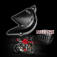 fit ducati superleggera v4 2021 motorcycle 100 carbon fiber sprocket cover guard engine chain panel cowling fairing bodywork