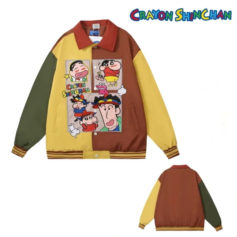 Винтажная куртка с рисунком Crayon Boy Shin C-Chan креативная забавная вышивкой в тон