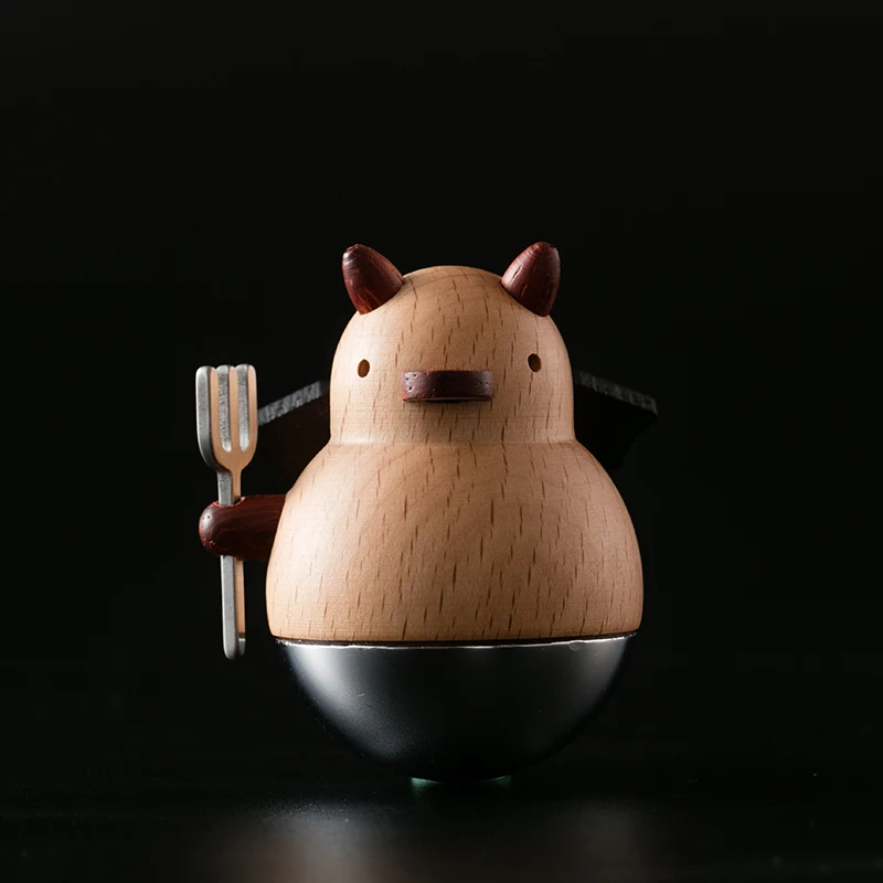 

Декоративная подставка с изображением демона для украшения рабочего стола, деревянный артефакт, креативный подарок на день рождения пары