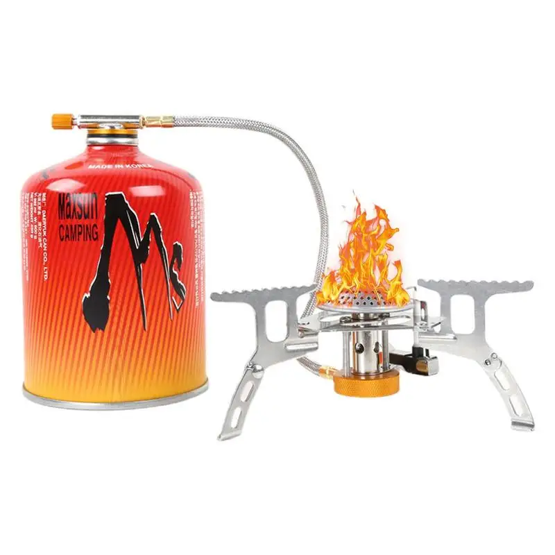 

Туристическая газовая плита, уличная ветрозащитная горелка, складная плита с разрезом, оборудование для приготовления пищи, пешего туризма...