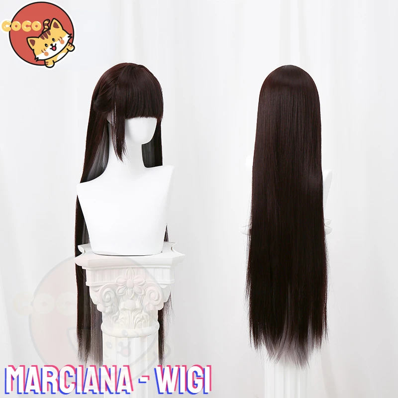 Парик для косплея NIKKE Marciana длинный черный парик богиня победы