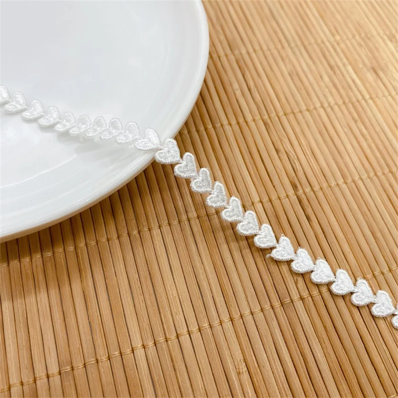 Узкая однотонная кружевная отделка венецианских сердец 19 ярдов для чокера