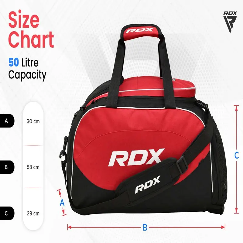 Kit Bag Gym Duffle Sports Holdall Gear MMA Fitness Exercise Equipment Backpack Hiking Luggage Shoulder Sportswear Lightweight Ru