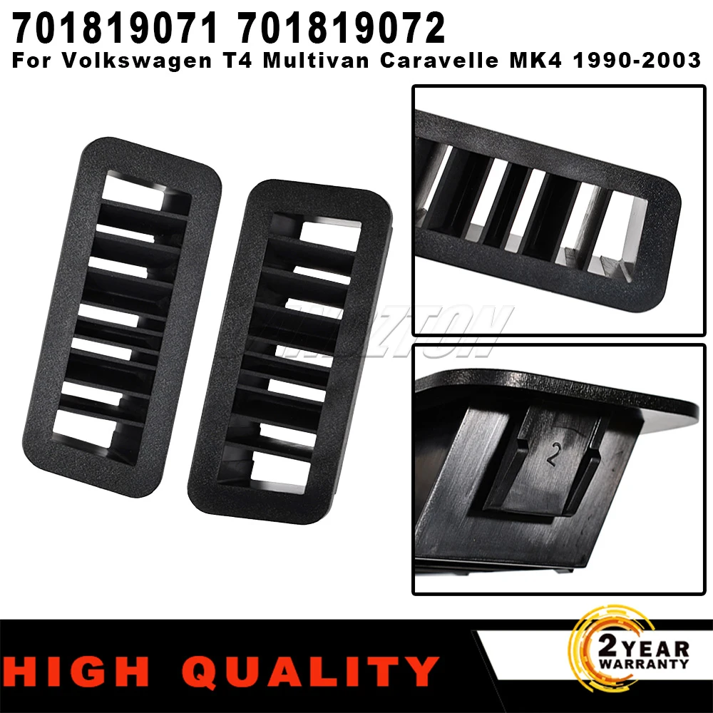 

Для VW Transporter T4 7D 7E 1990-2003 Syncro Caravelle 2 шт. новые крышки вентиляционной решетки приборной панели 701819071 701819072 автомобильные аксессуары