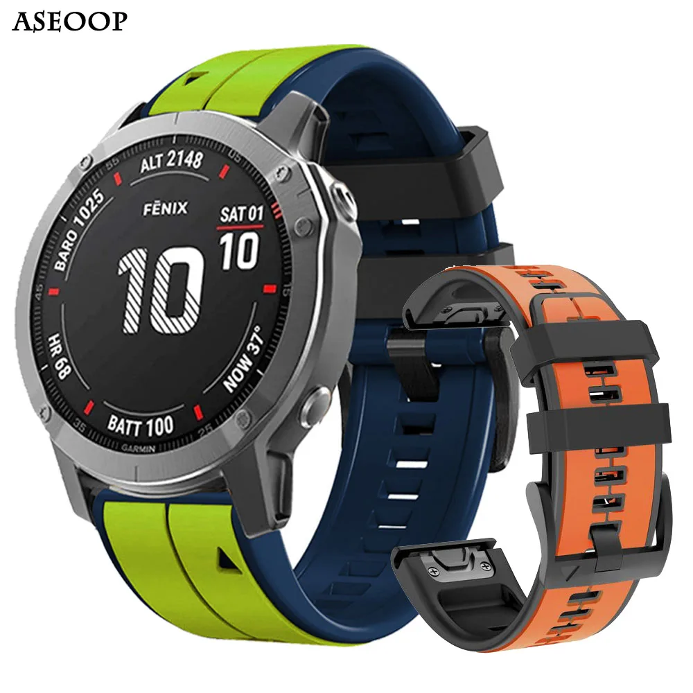 

Ремешок силиконовый для смарт-часов Garmin Fenix7 7X 5X 5Plus 6X 6Pro
