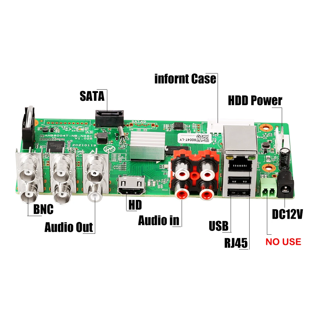 Чип NOVATEK Hybrid 4CH AHD 5MP-N DVR H.265 + XVi видеорегистратор для камеры AHD/TVI/CVI 5MP камера HDMI Onvif