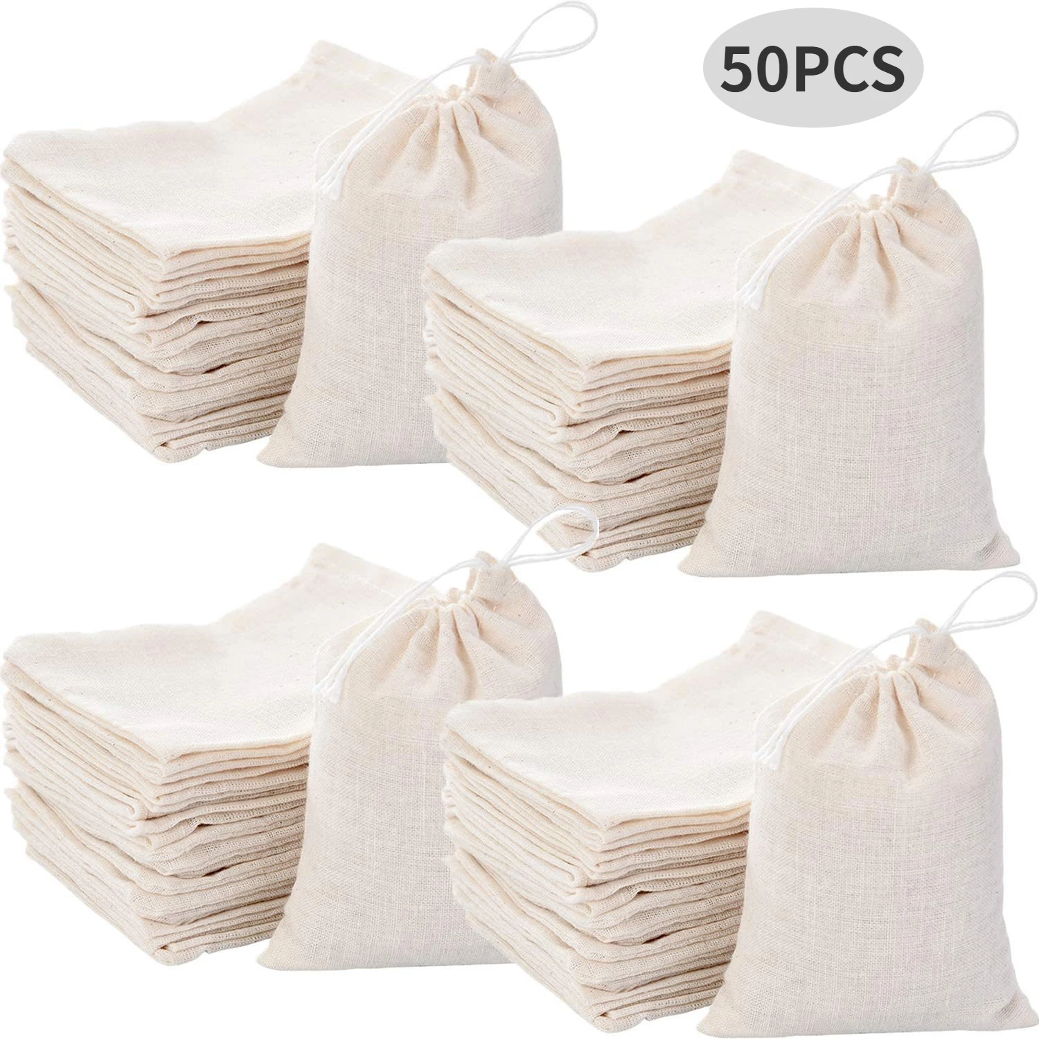 

Мешки из хлопка для хранения 50 шт.