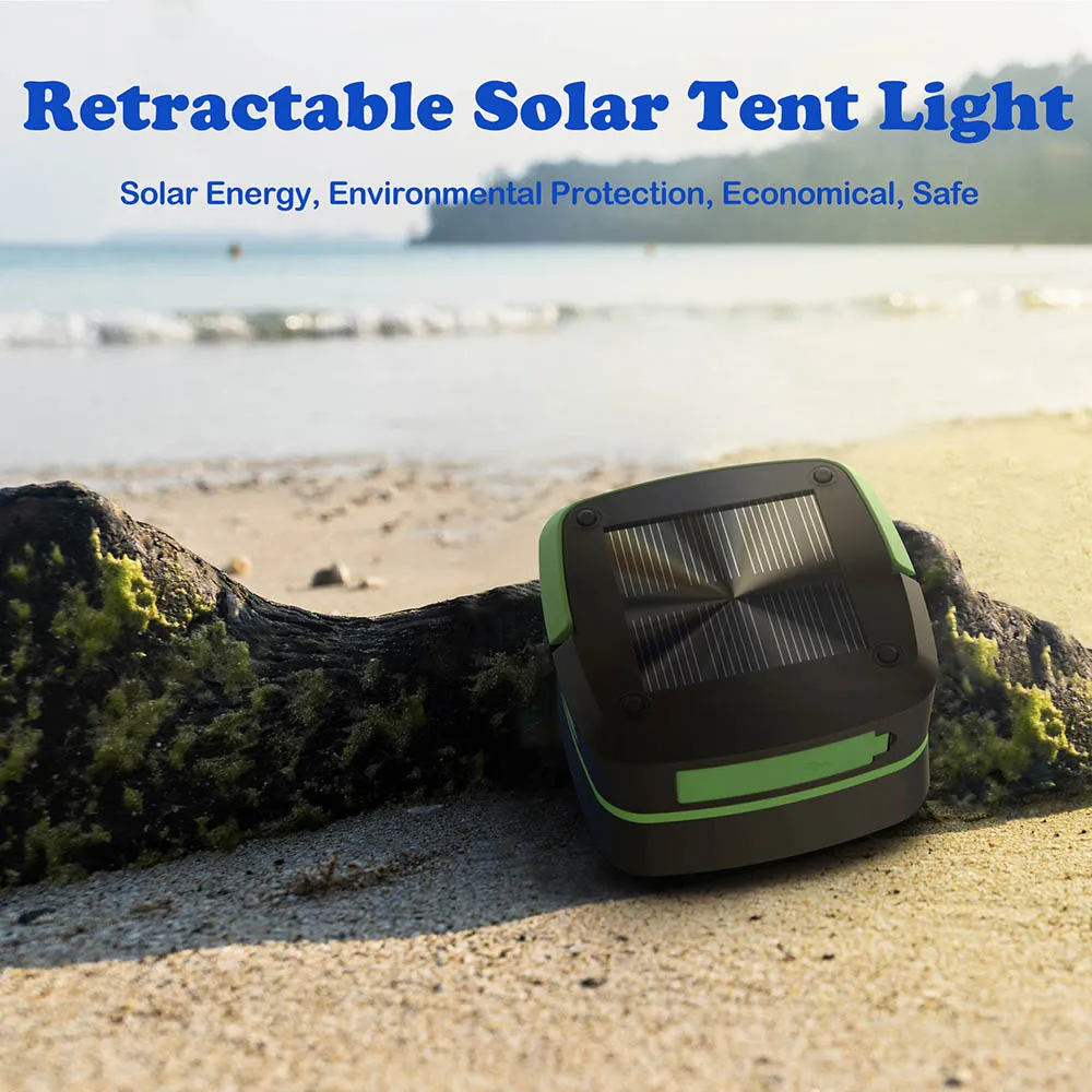 led camping light retractable light solar powered lantern lamp outdoor fishing tent lights collapsible usb charger for phone free global shipping