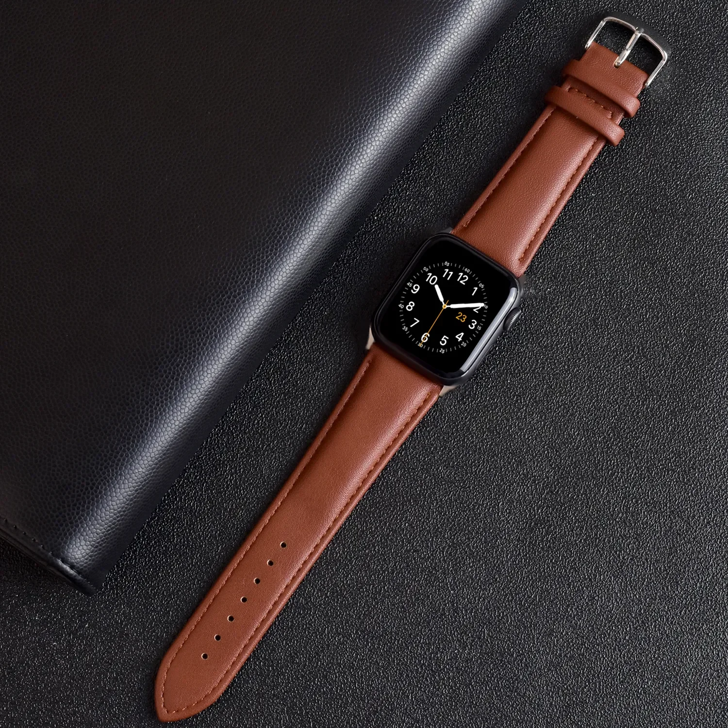 Belt Genuine Leather Band for Apple Watch 42MM 38MM 44MM 40MM 41MM 45MM Strap for iWatch 7 6 SE 5 4 3 2 1 Wristband