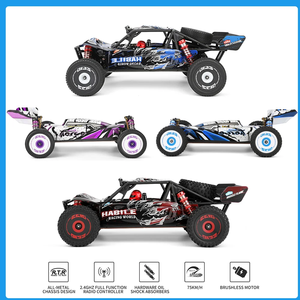 

WLtoys 124017 124019 V2 75KM/H 2.4G RC Car Brushless 4WD Electric High Speed Off-Road Drift Remote Control Toys for Children Car