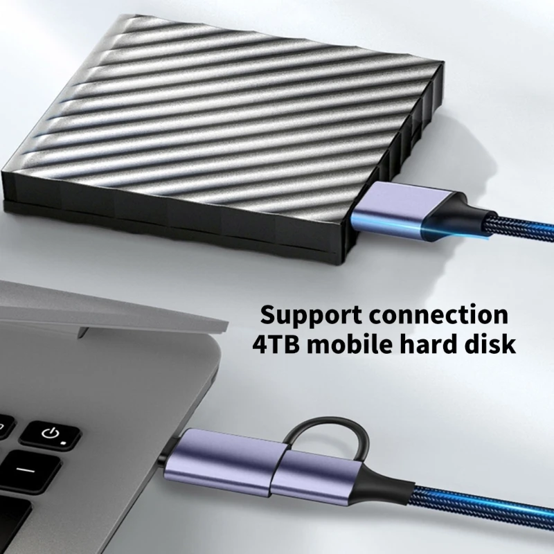 Кабель-переходник 2 в 1 USB и C к Micro B 5 Гбит/с кабель для зарядки синхронизации данных