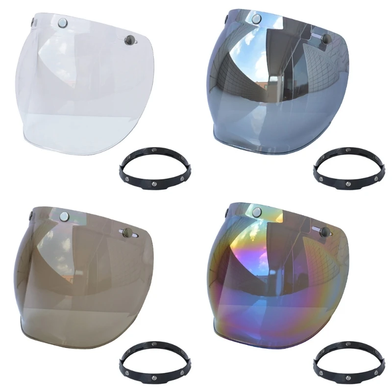 

03KB Helmet Bubble Visor Quality Open Face Motorcycles Helmet Visor 4 Color Available