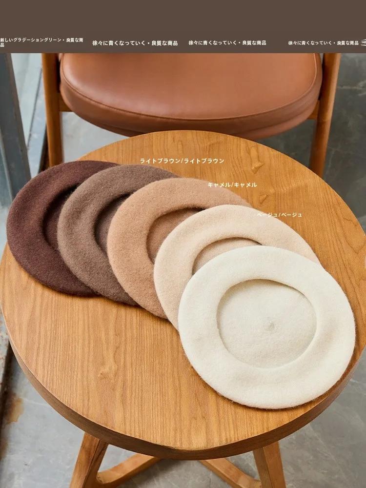 Самоудерживание! Однотонный флисовый берет женский осенне-зимний универсальный