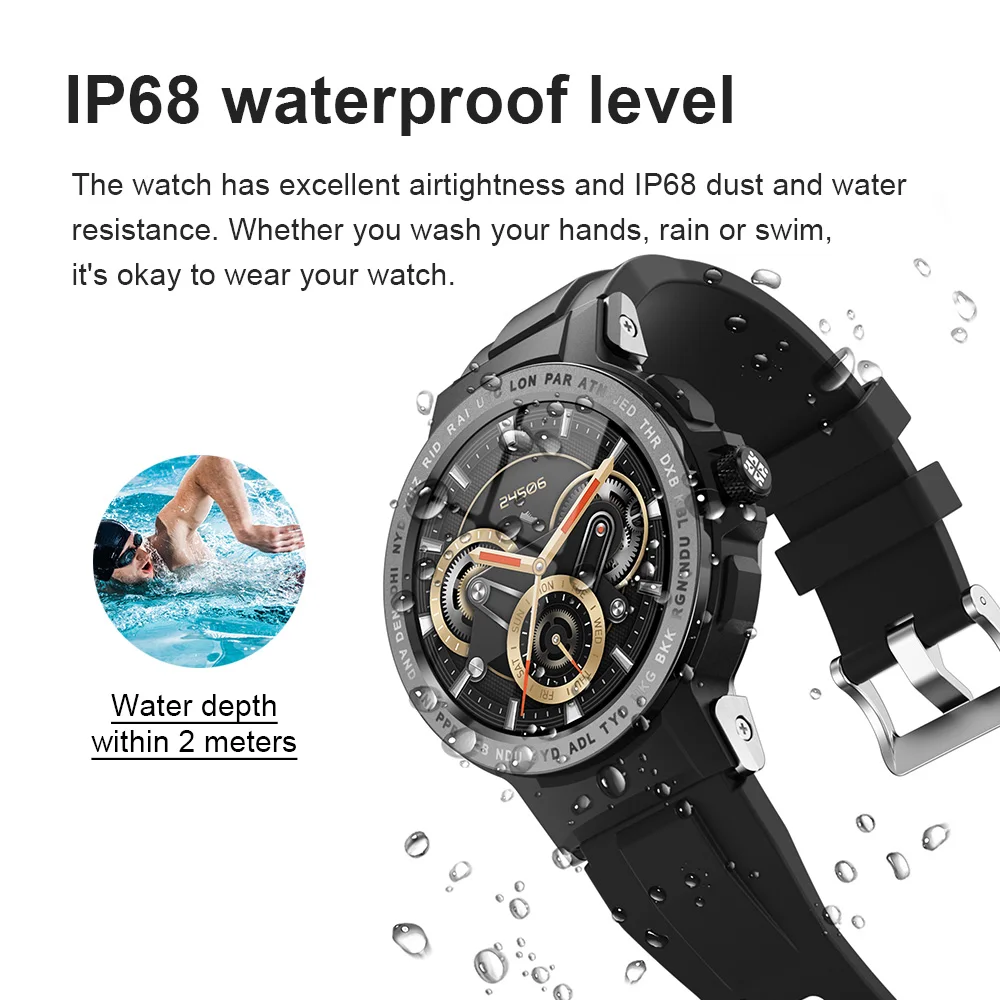 Najtaniej Niwevol IP68 Wodoodporna Inteligentny Zegarek Mężczyźni 2022 Nowy Zwyczaj Dial Sport Tętno Zegarki Fitness Dla Android IOS Inteligentny Zegarek