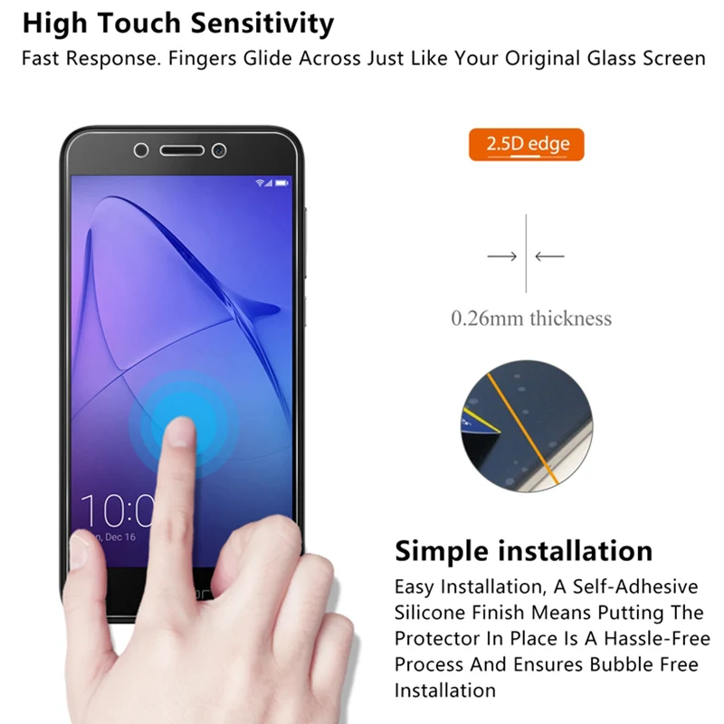 Toughed Protector Glass for Huawei Honor 6A Tempered Glass for Honor 4A 5A 4C 5C 6C Pro Screen Glass on Honor 3X 4X 5X 6X 7X 8X