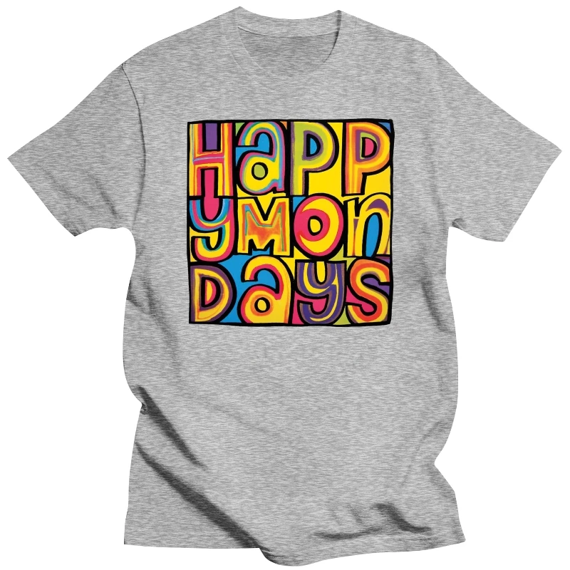 DMNTeestore Happy Mondays футболка для мужчин женщин DMN черная