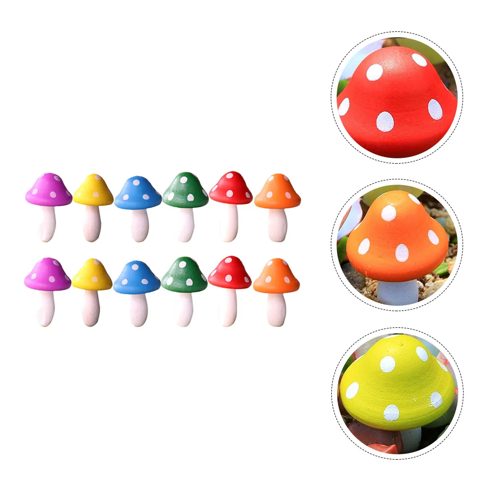 

Ornament Decor Miniature Figurines Micro Landscape House Mini Decoration Resin Mushrooms Garden Statute Mushroom Miniatures