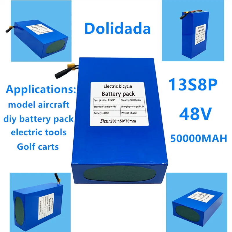 

New 48v 50000mah 13s8p wildly use battery, model aircraft, electric tools,power tools , cartssolar energy, inverters and others