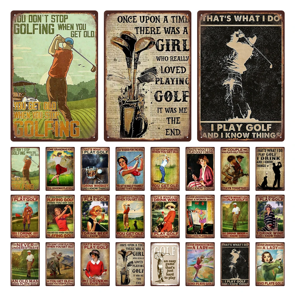 

[Mike86] Play Golf Star металлическая вывеска винтажные спортивные настенные постеры железная живопись подарок Художественный декор для бара LTA-1739-1 20*30 см