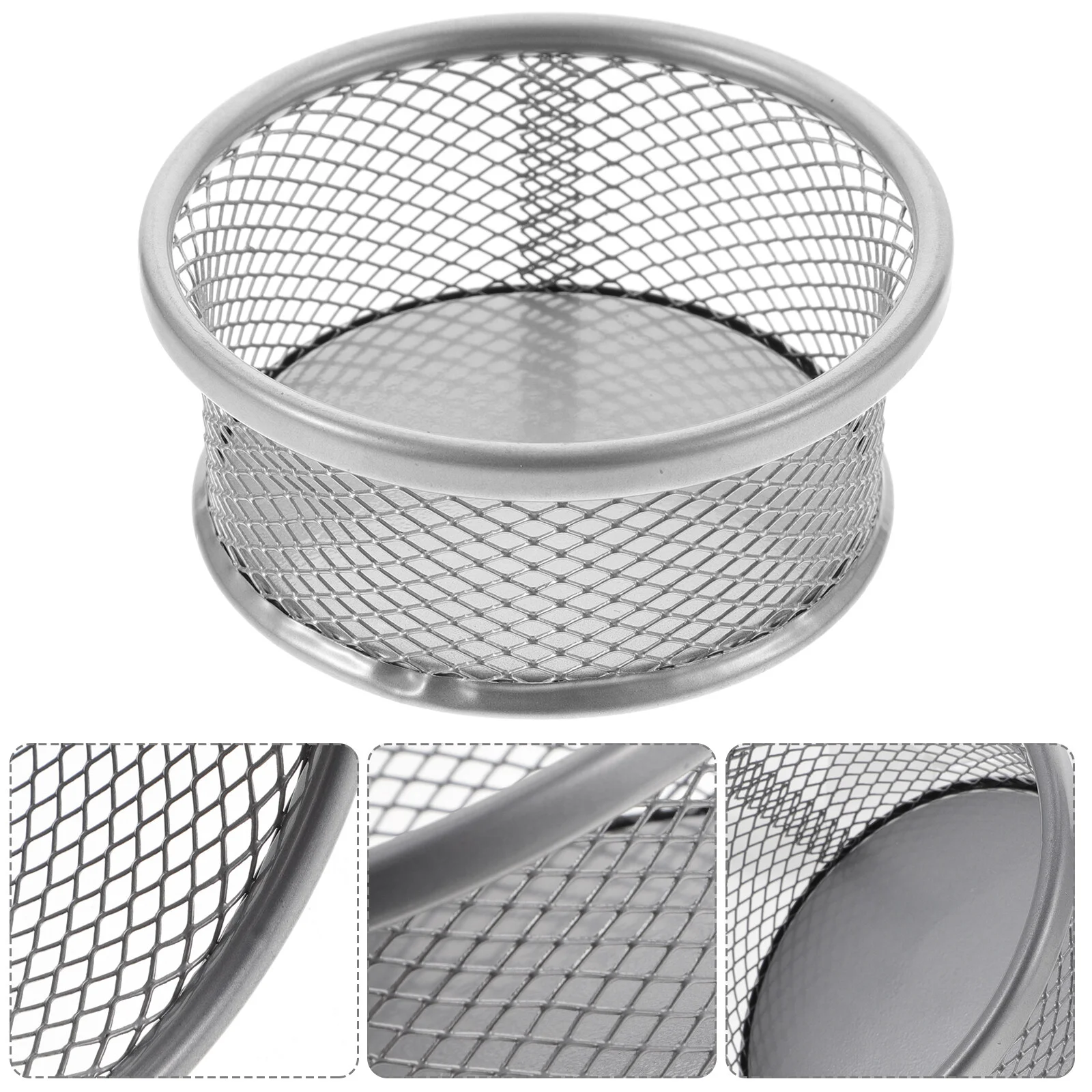 

Paper Clip Holder Mesh Desk Binder Container Paperclip Organizer Basket Cups Clamp Box Storage Push Pin Clips Holders Dispenser