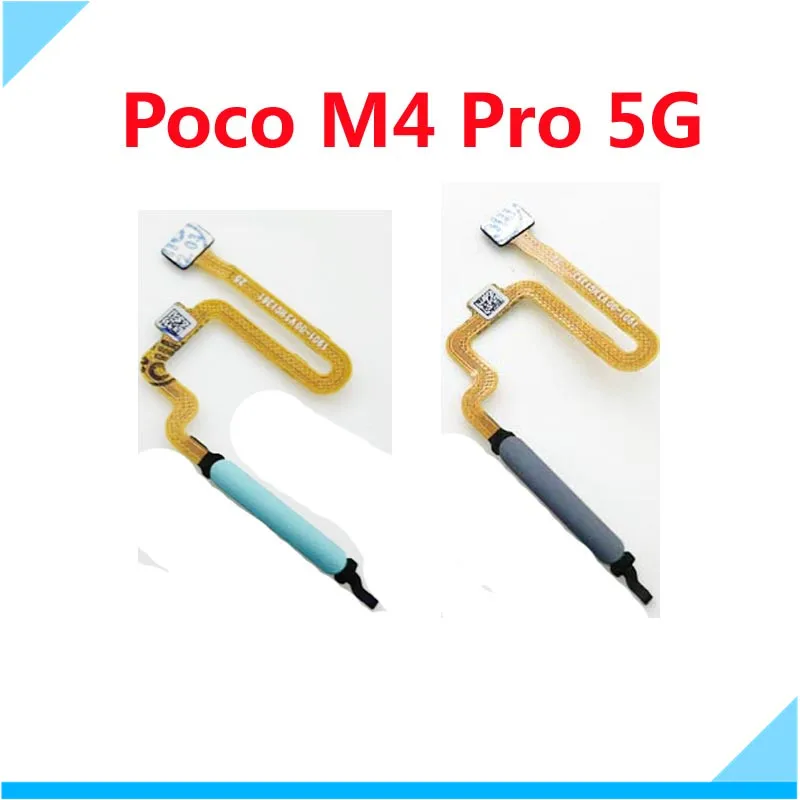 

Гибкий кабель для Xiaomi Poco M4 Pro с сенсорным датчиком отпечатков пальцев, 5G Кнопка питания для дома, замена гибкого ленточного кабеля