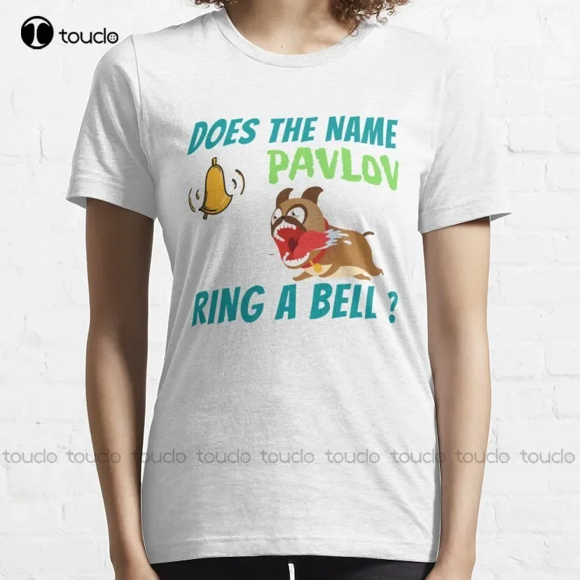 Фото Does The Name Pavlov Ring A Bell Dogs Scientist Красочная трендовая футболка Забавные футболки Мужские и женские рубашки Дышащая хлопковая футболка №2