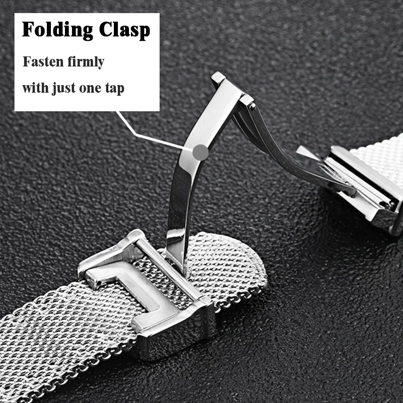 20mm 22mm Bracelet Metal Mesh Watch Band Milanese Stainless Steel Watch Band for IWC PORTOFINO PORTUGIESER Wristband Accessories