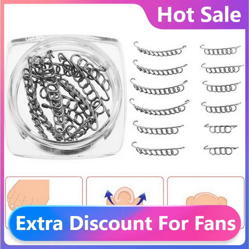 

Hot 1Box Correction Nail Art Ingrown Toenails Paronychia File Patch Wire Remover Care Relief Pain Foot Pedicure Tool