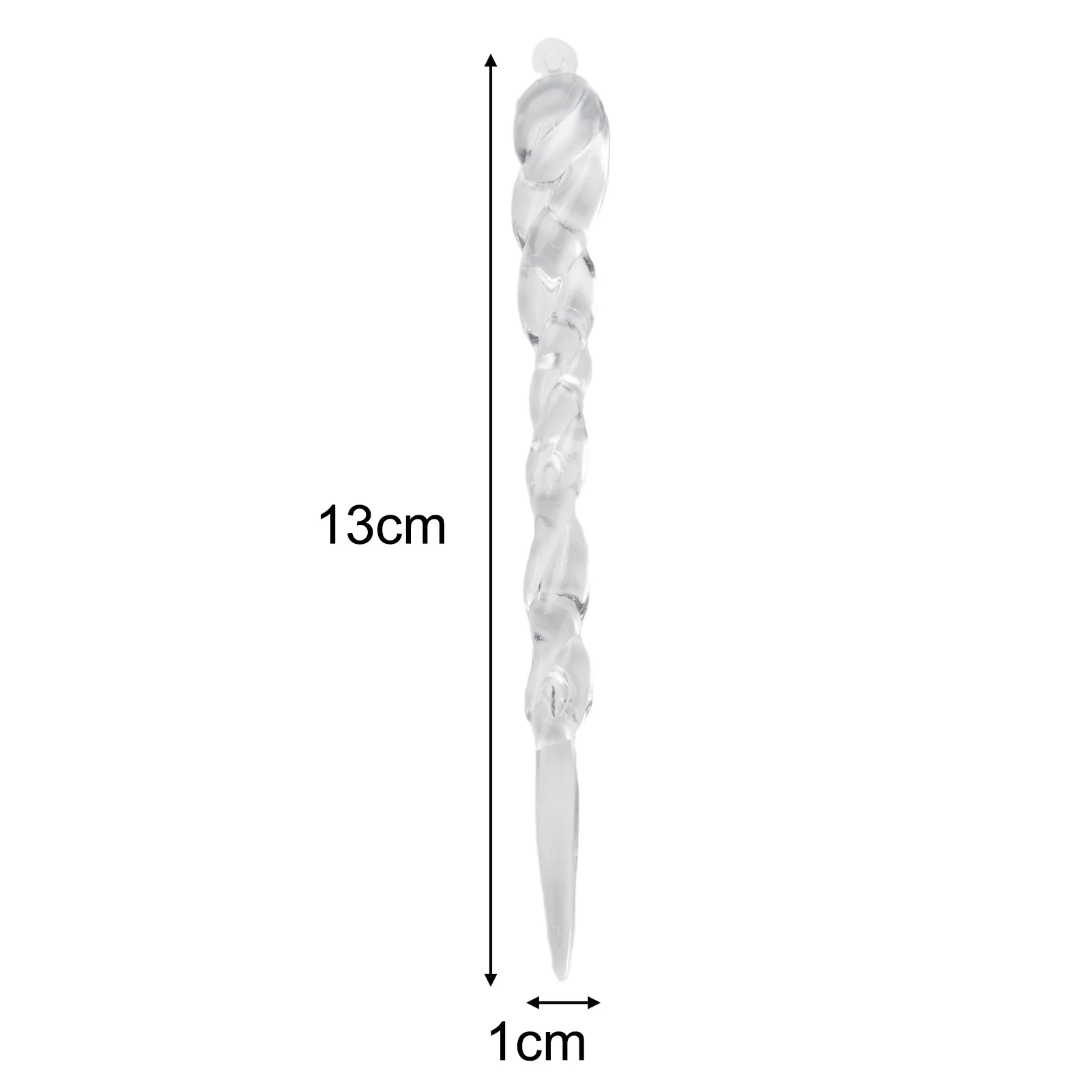 12 шт. 13x1 см прозрачная подвеска в виде сосульки Рождественское украшение