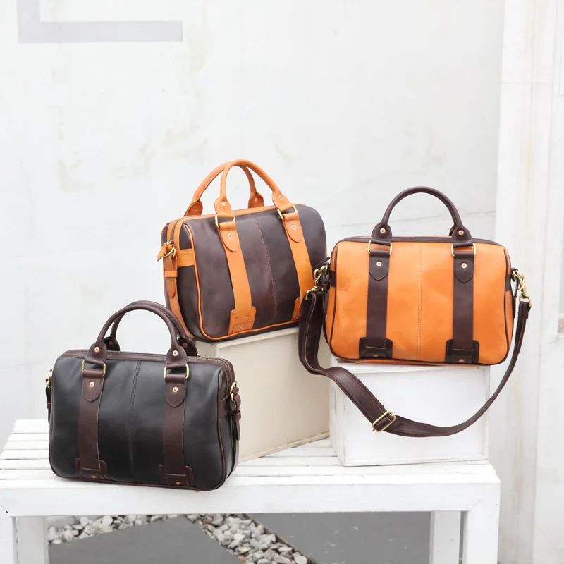 

Новинка 2023, роскошная брендовая Высококачественная сумка через плечо из натуральной воловьей кожи растительного дубления, мужская сумка д...