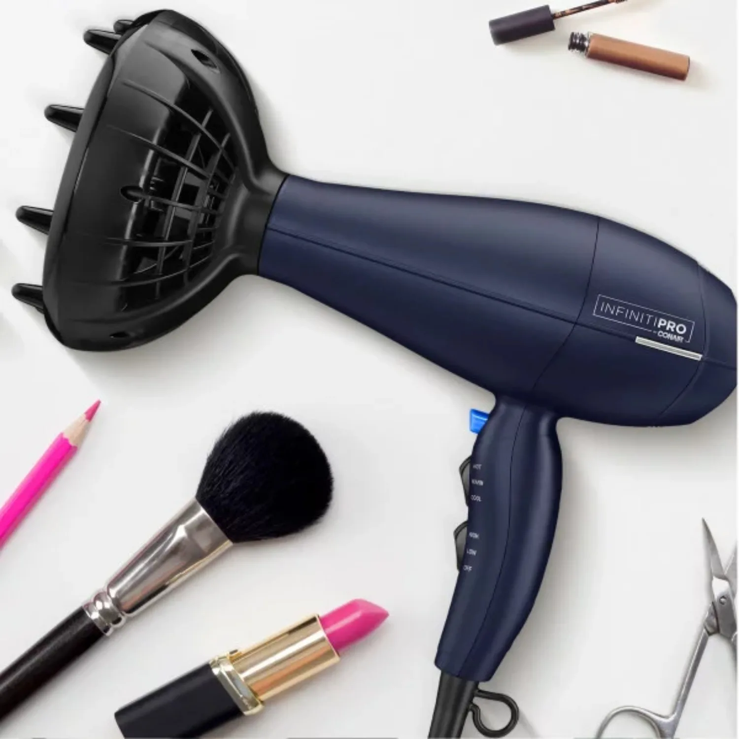 

Texture Styling Hair Dryer for Natural Curls and Waves, Dark Blue