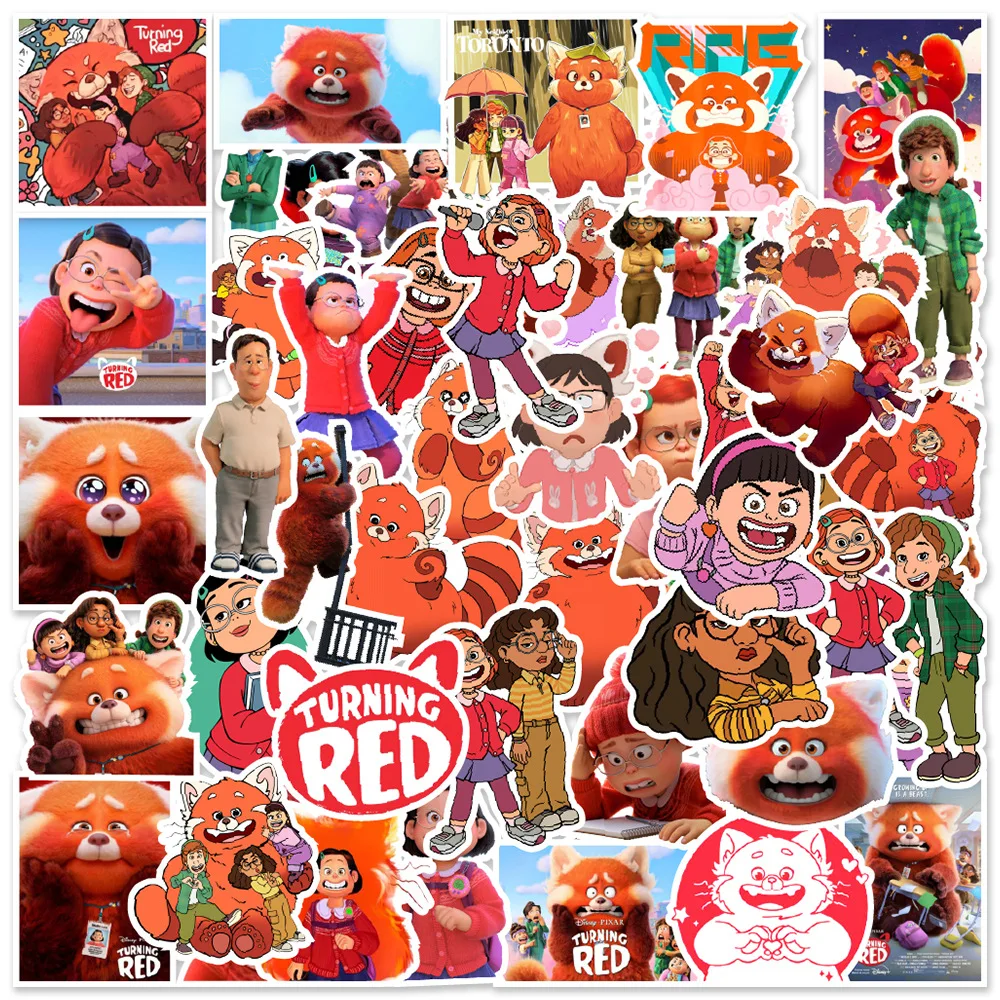 

Disney Cartoon Anime Turning Red Stickers DIY Skateboard Guitar Luggage Laptop Phone Decals Graffiti Waterproof Sticker Toys