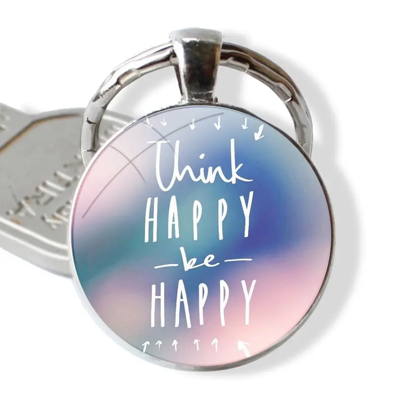 Брелок с надписью Think Be Happy Choose