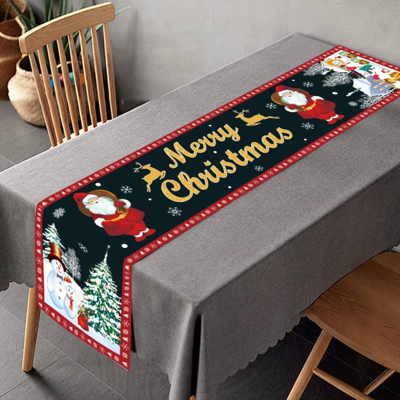 

Christmas Table Runner Linen Table Cloth Decorative Tablecloth Christmas Ornament Venue Layout 2023 New New Year's Gift
