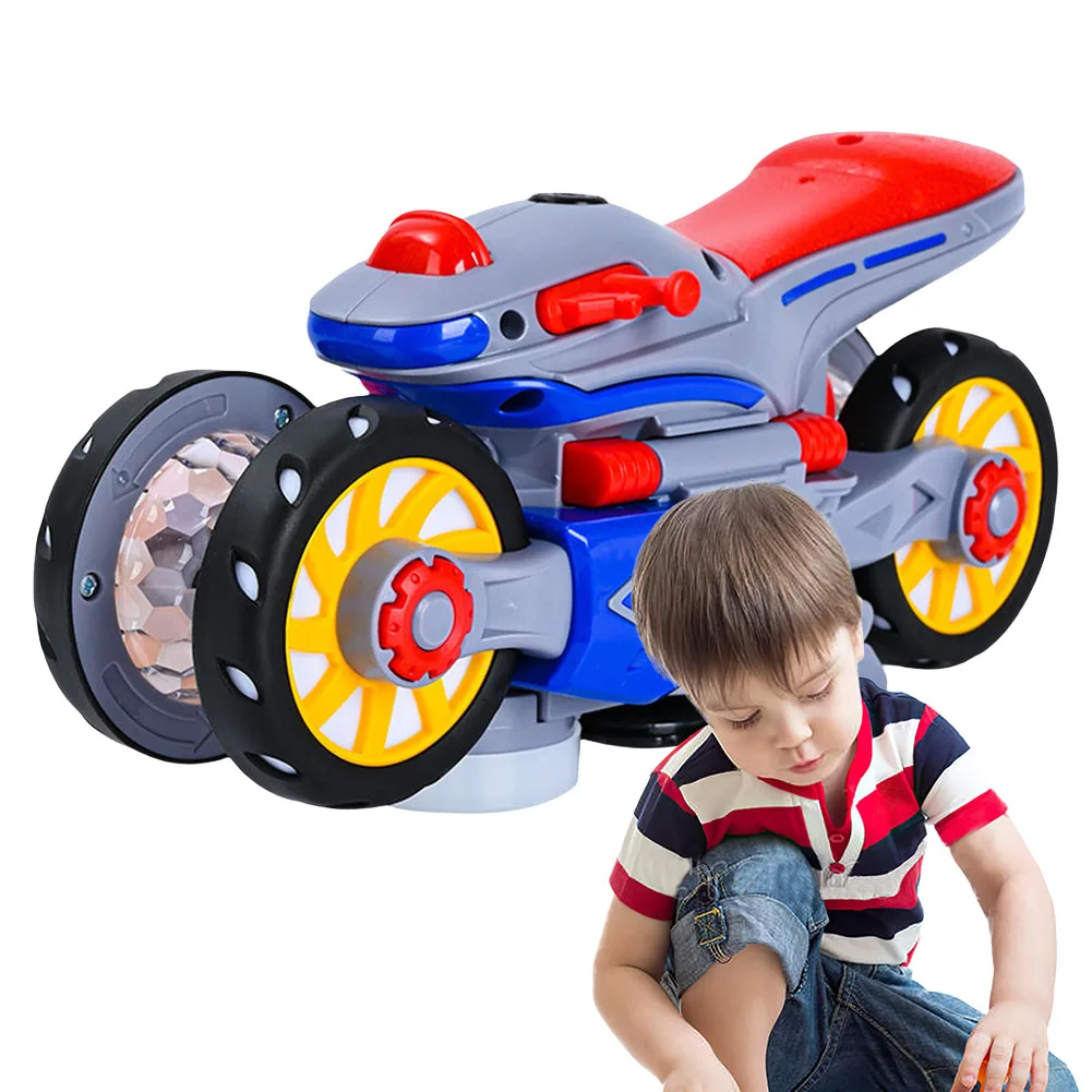 Модель мотоцикла с автоматически вращающимися колесами со светодиодной